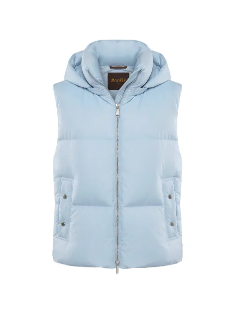 Moorer quilted hooded gilet Blue FUENTES3