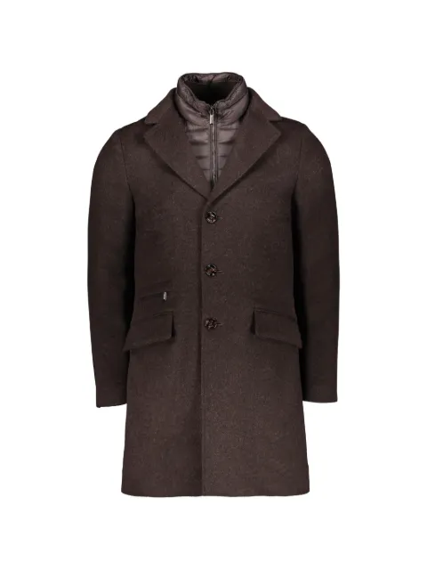 Moorer Harris-LE padded button-down coat Brown HARRISLE