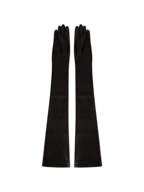 Alberta Ferretti long-length leather gloves Black A35045195
