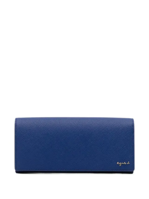 agnès b. leather long wallet Blue N402VCJ7
