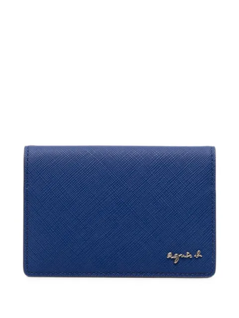 agnès b. leather cardholder Blue N406VCJ7