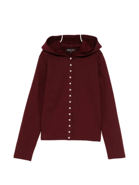 agnès b. snap hoodie Red EP08M434