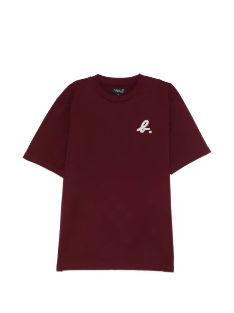 agnès b. logo-embroidered T-shirt Red EAC9K614