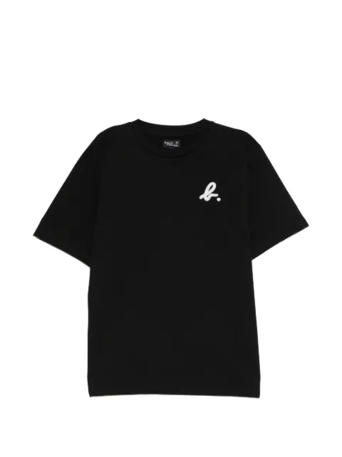 agnès b. logo-embroidered T-shirt Black EAC9K614