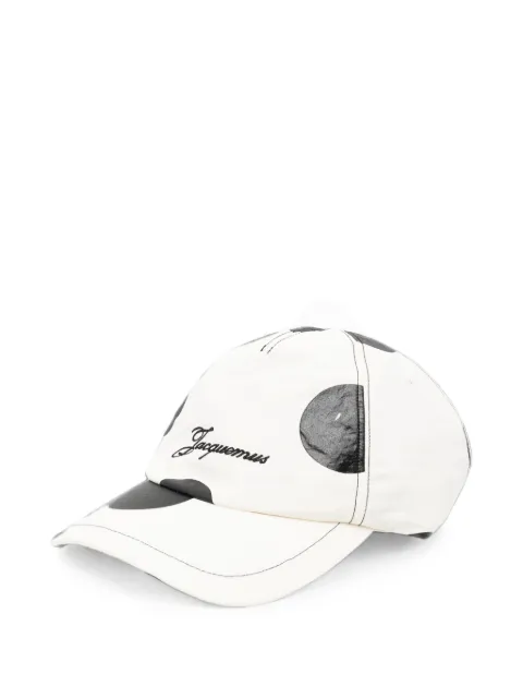 Jacquemus polka-dot logo-embroidered baseball cap Neutrals 26EACU00799AW00645