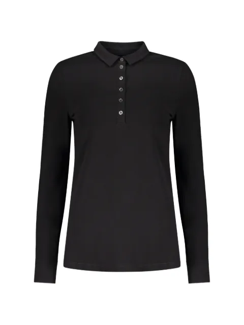 Moorer long-sleeve polo top Black POLOMLDRTLS10