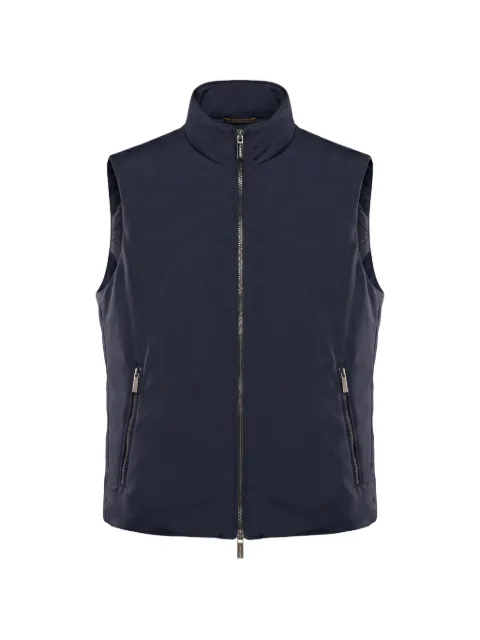 Moorer zip-up gilet Blue UROSDI6