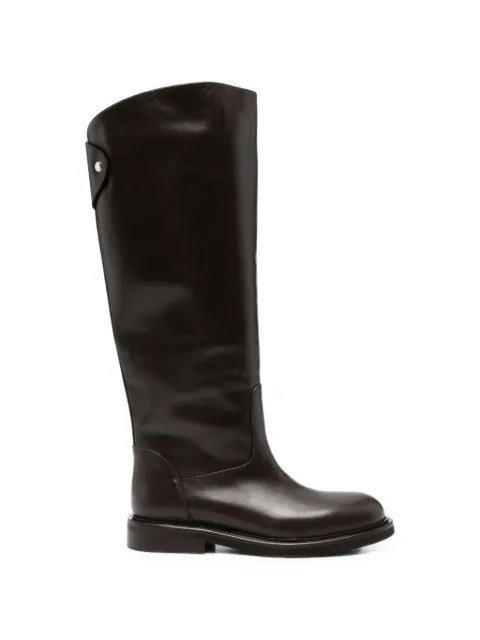 POEVE zip-fastening knee-high boots Brown EV05ASIAGOTDM