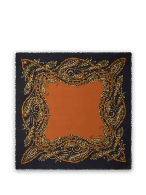 ETRO wool and silk shawl with paisley motif Black WAYA0001AK1E6