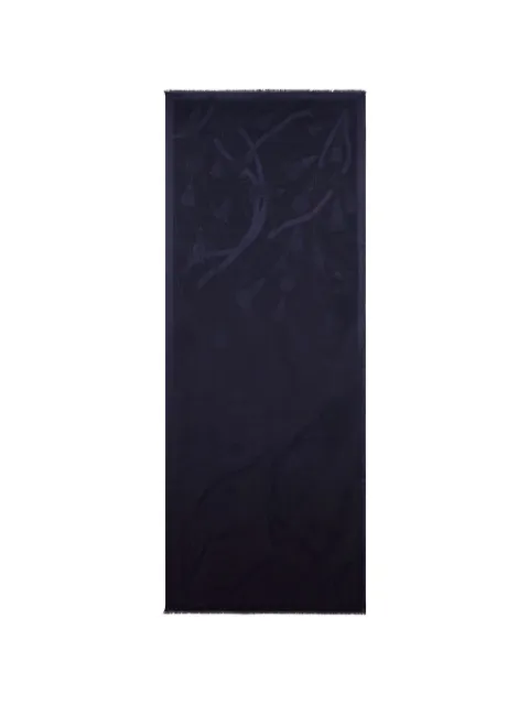 ETRO silk-and-wool jacquard scarf with tone-on-tone charm motif Blue WATA0010AQ14X