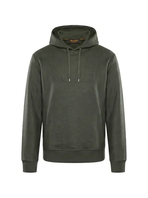 Moorer Malcom logo-detail hoodie Green MALCOMJT
