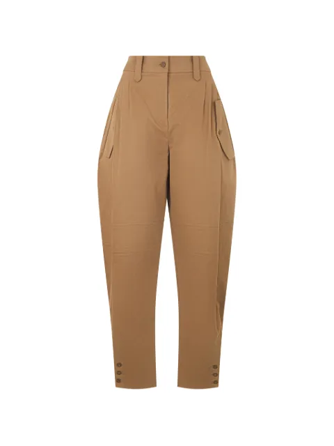 Alberta Ferretti pleat-detail trousers Brown A03016624