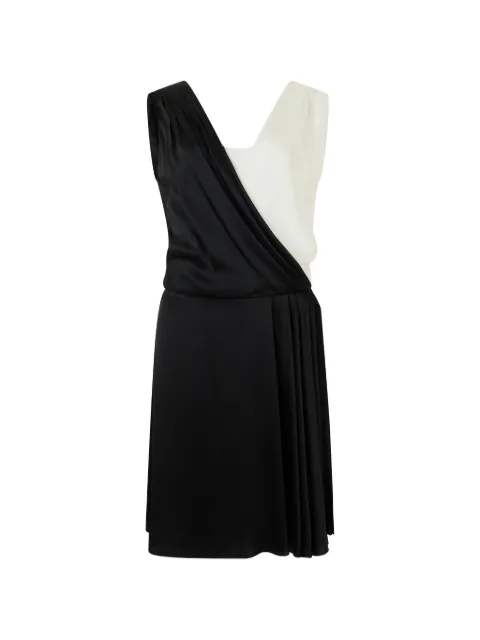Alberta Ferretti two-tone draped mini dress Black A04356619