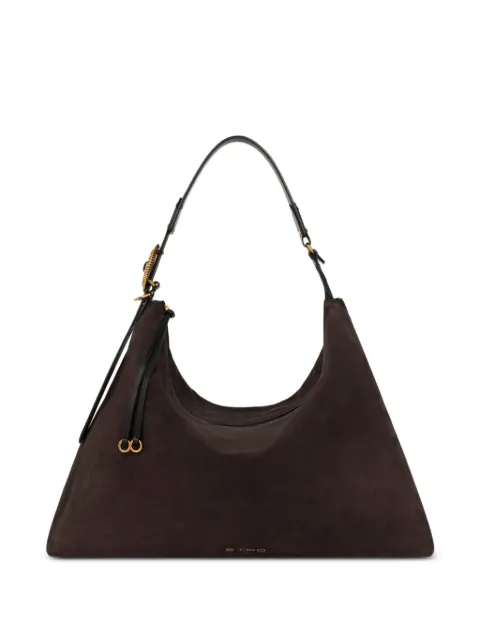 ETRO large suede Rosette bag Brown WP1B0048AP12Q