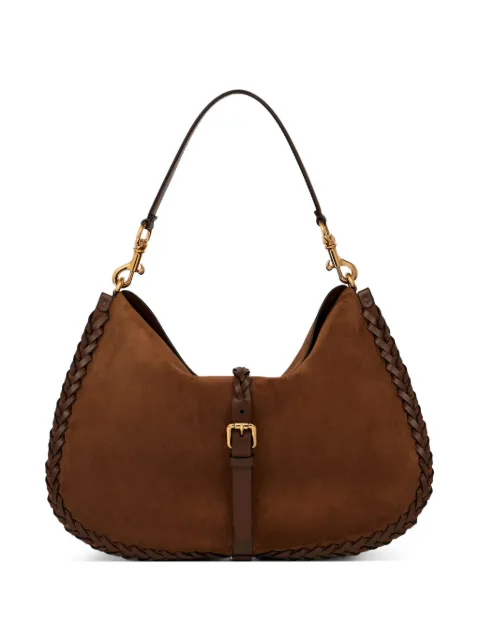 ETRO maxi suede pony bag with threading Brown WP1C0022AE12A