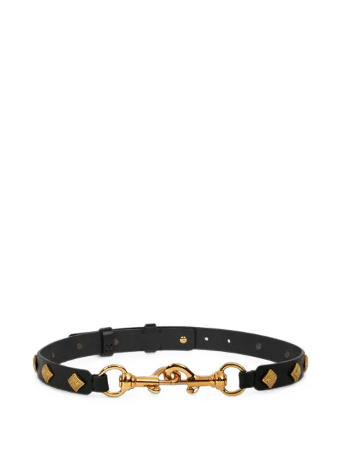 ETRO leather Pony belt with diamond-shaped studs Black WP3B0111AB117