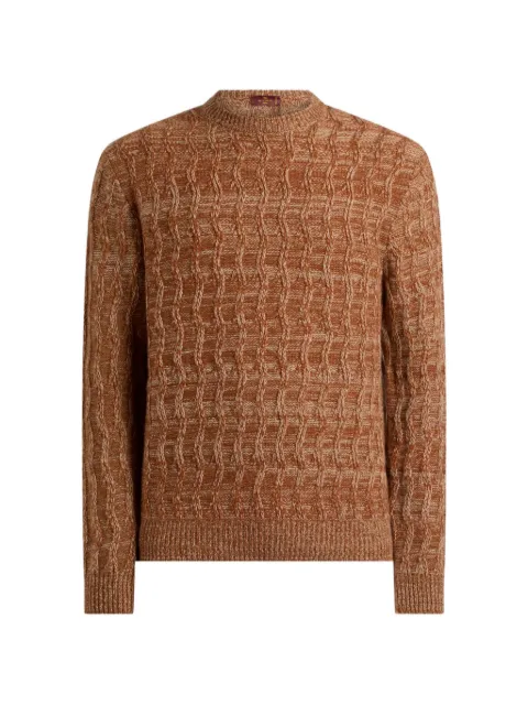 ETRO cable-knit cashmere sweater Brown MRKF0096AL11H