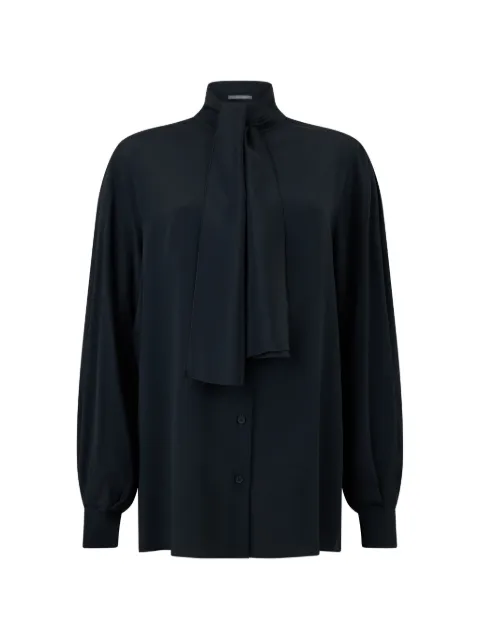 Alberta Ferretti pussy-bow long-sleeved shirt Black C02186672
