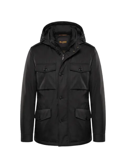 Moorer Isac hooded jacket Black ISACADS