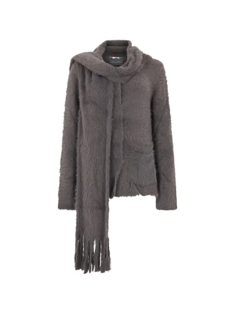 Alberta Ferretti scarf-detail cardigan Grey A05815106