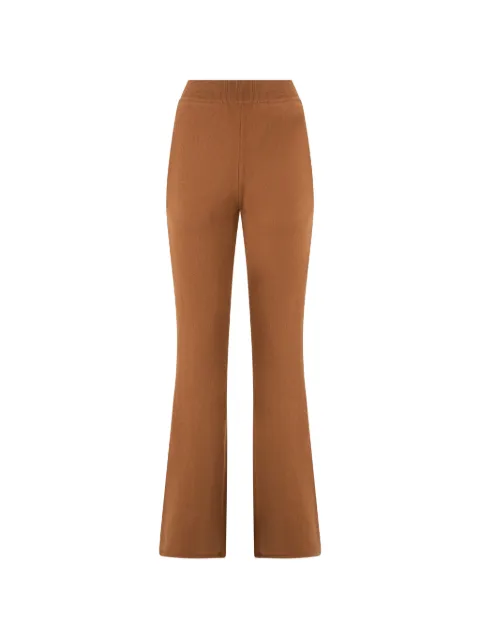 Alberta Ferretti ribbed-waistband trousers Brown A03806602