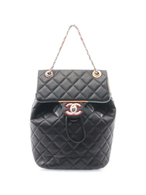 CHANEL Pre-Owned 2016-2017 Small Lambskin Cuba Color Urban Spirit backpack Black SW2D6G5EST4DWJ2U