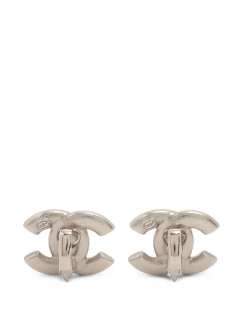 CHANEL Pre-Owned 2025 CC Brass Crystal and Strass Clip on Earrings costume earrings Silver TK3TLVUPO7EEAUL8