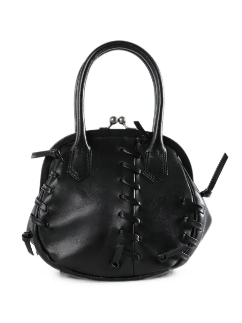 Y's lace-up leather tote bag Black YVI02713
