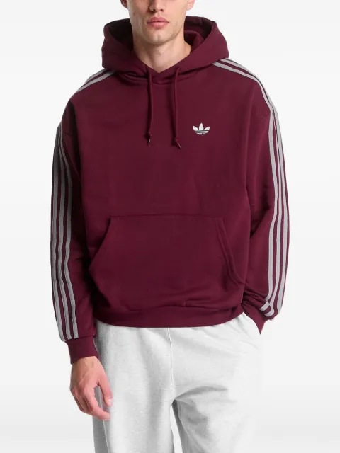 adidas Adicolor Classics 3-Stripes logo-embroidered hoodie Red KS7506