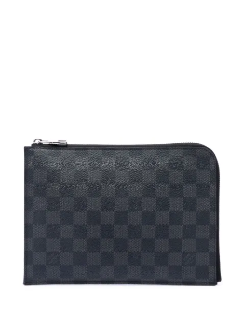 Louis Vuitton Pre-Owned 2016 Damier Graphite Pochette Jour PM clutch bag Black PMTPRCW9AM460S47
