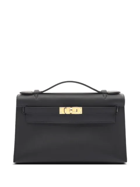 Hermès Pre-Owned 2024 Swift Kelly Pochette 22 handbag Black 9UG6130RJQFZDTZD