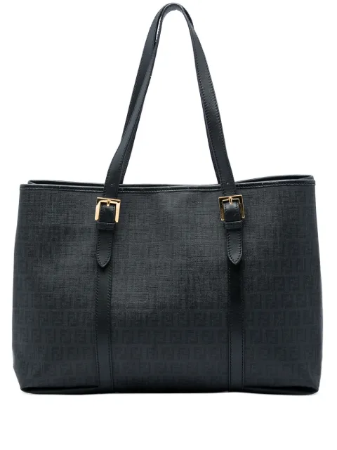 Fendi Pre-Owned 2010-2026 Zucchino Coated Canvas tote bag Black U8GSIJNVIMEJFOJM