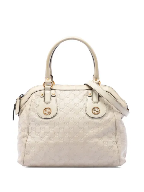 Gucci Pre-Owned 2016-2026 Medium Guccissima Scarlett satchel White W19MAZ2HT1WVP85Z
