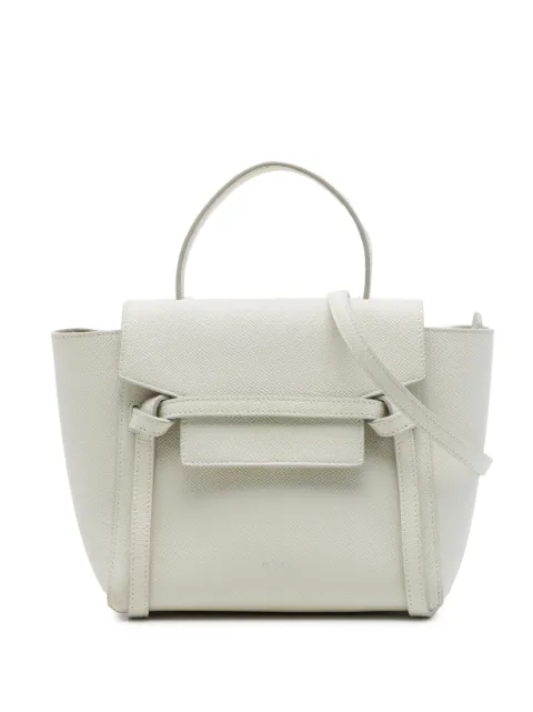 Celine Pre-Owned 2018 Nano Grained Calfskin Belt Bag satchel White VGFKKW9LAMQQXACO