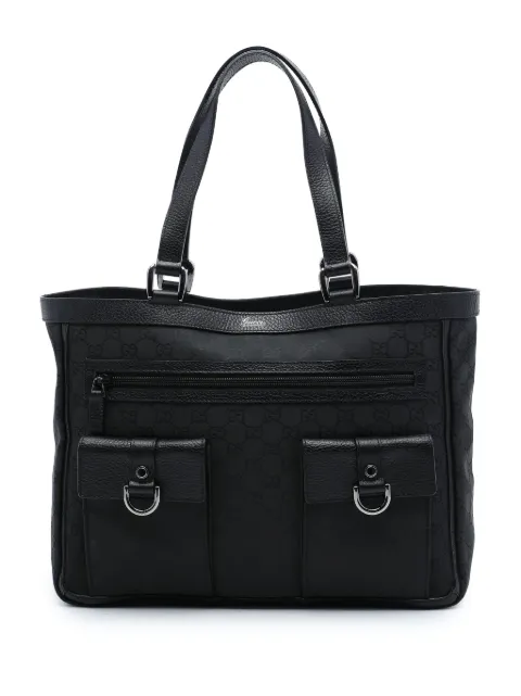 Gucci Pre-Owned 2016-2026 GG Nylon Abbey D Ring Pocket tote bag Black T93UGLQQ9H9KZ8K1