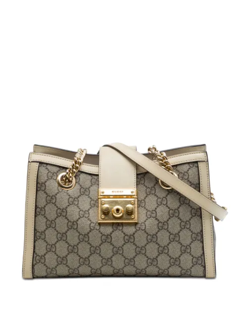 Gucci Pre-Owned 2016-2026 Small GG Supreme Padlock tote bag Neutrals S2R5Y0PSL76RVXHC