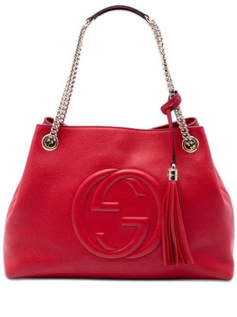 Gucci Pre-Owned 2016-2026 Medium Calfskin Soho Chain tote bag Red P27TF9788746V1RZ