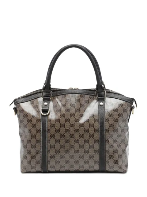 Gucci Pre-Owned 2016-2026 Medium GG Crystal Charm Dome satchel Neutrals GPVCYJYQK3GPAT4G