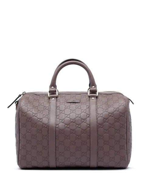 Gucci Pre-Owned 2016-2026 Medium Guccissima Joy boston bag Brown A7BMQDYO06CCH1QN
