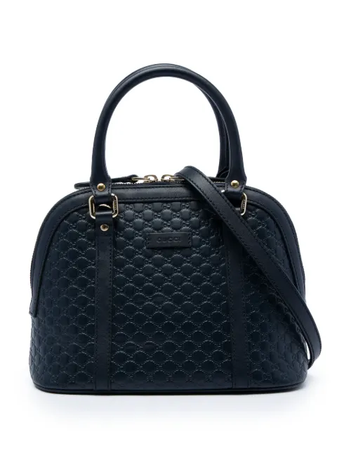 Gucci Pre-Owned 2016-2026 Mini Microguccissima Dome satchel Blue 0VFXZREF1HCC8AVP