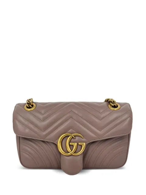 Gucci Pre-Owned GG Marmont chevron shoulder bag Pink RFCPUGBBA774432W
