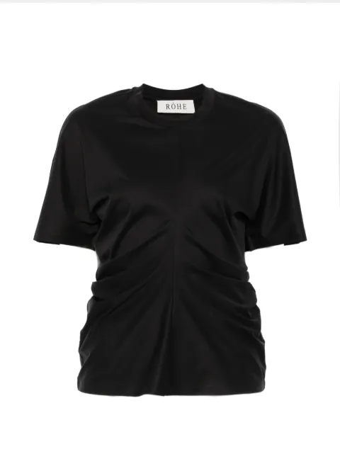 Róhe gathered T-shirt Black 42020245