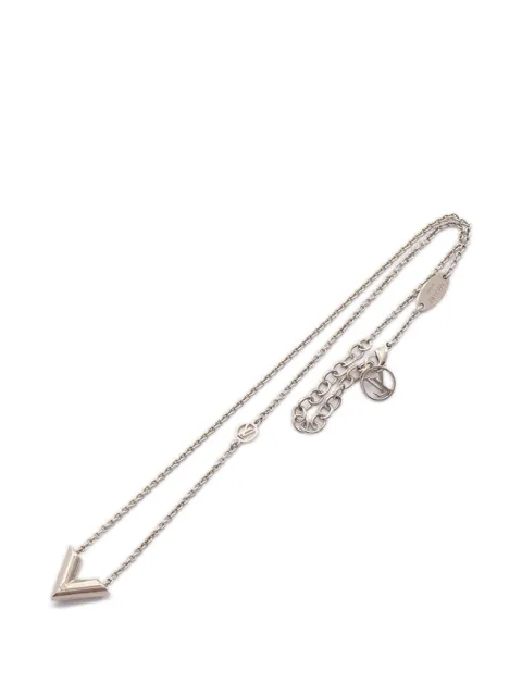 Louis Vuitton Pre-Owned 2021 Brass Essential V Supple Necklace costume necklace Silver 6WKTN319WL3Z3B49