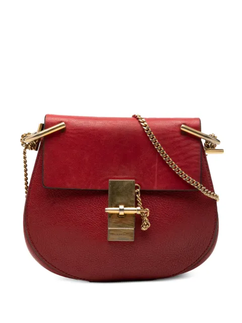 Chloé Pre-Owned 2014 Small Smooth and Grained Calfskin Drew crossbody bag Red QXF4C5EOF0UONQOX