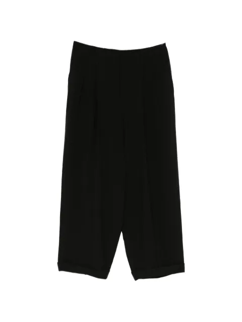 Ann Demeulemeester pleated turn-up trousers Black B0014259FA558