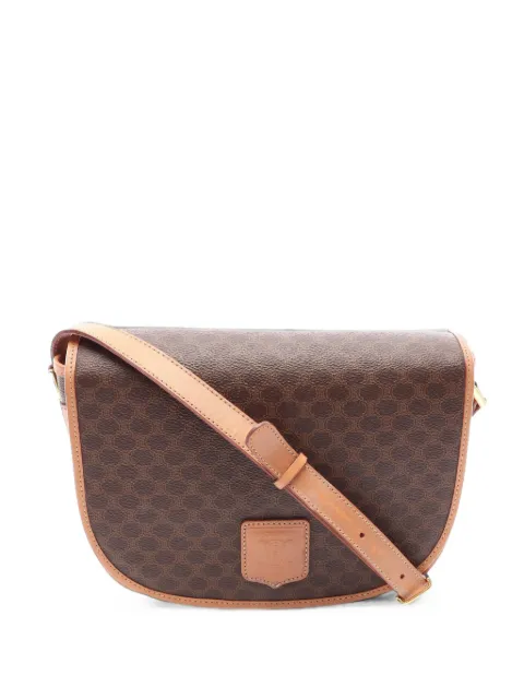 Celine Pre-Owned 2014 Macadam Coated Canvas crossbody bag Brown KFPOZM8LHPIEKDYS