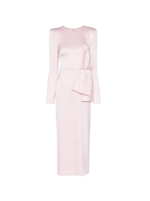 Alex Perry long sleeves jewelneck pencil dress Pink D1569