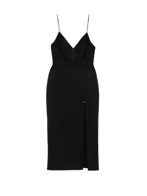 Alex Perry thin straps v neck pencil dress Black D156602