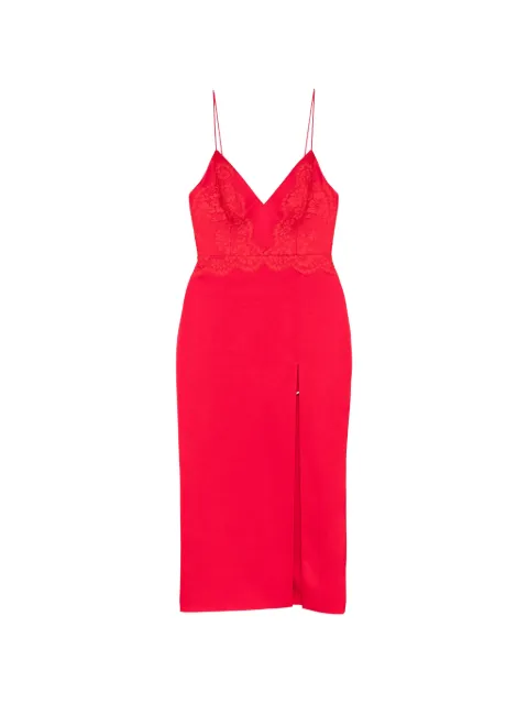 Alex Perry lace appliques pencil dress Red D156601