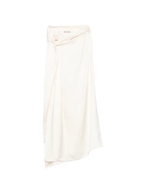 Róhe twist-detail wrap asymmetric skirt Neutrals 42032182